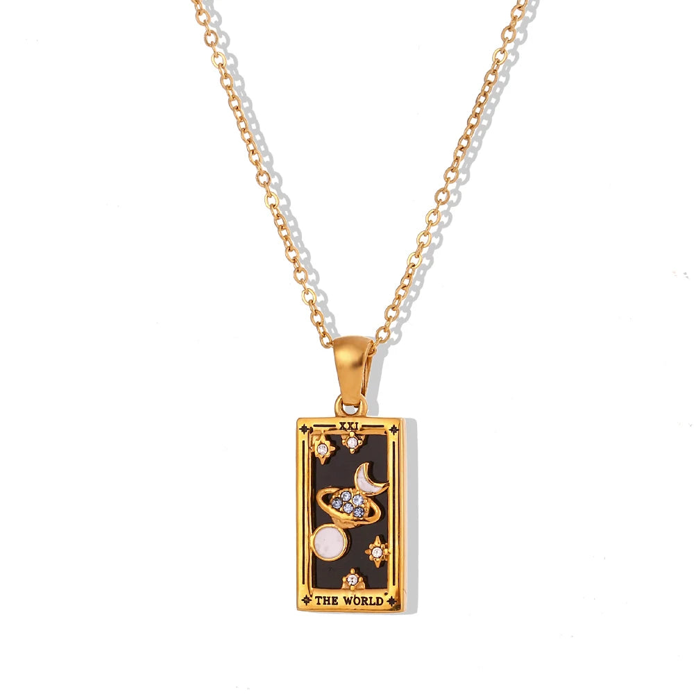 Tarot Card Charm Necklace