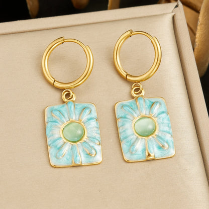 Painted Petal Necklace & Earrings