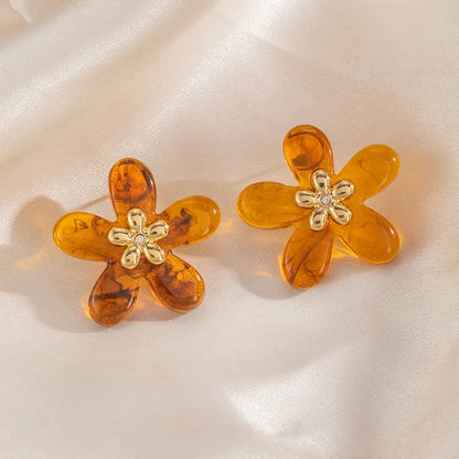 Flora Resin Flower Studs