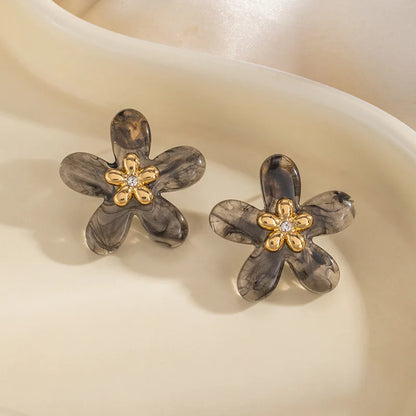 Flora Resin Flower Studs