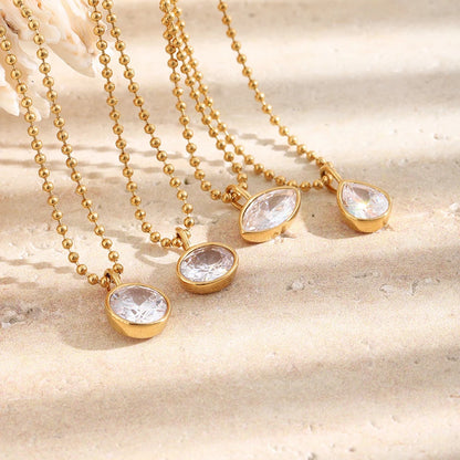 Destello Zircon Bead Necklace
