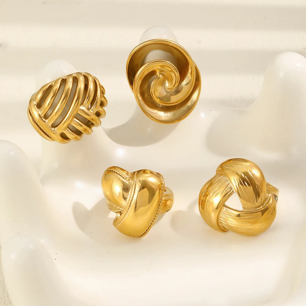 Ola Twisted Wide Ring