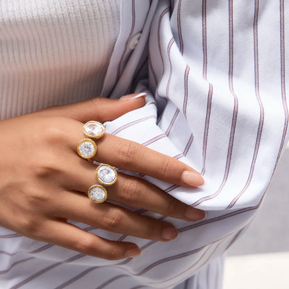 Luna Zircon Open Ring