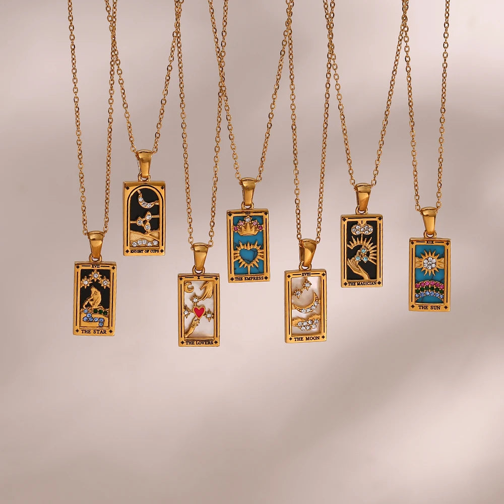 Tarot Card Charm Necklace
