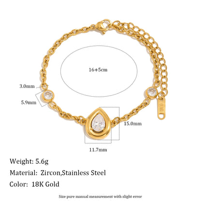 Brillo Zircon Paperclip Bracelet