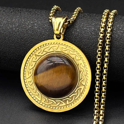 Grounded Tiger Eye Pendant