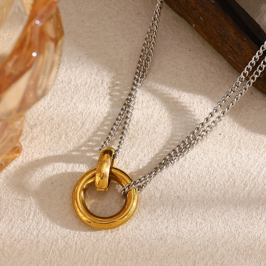 Dúo Two-Tone Ring Necklace