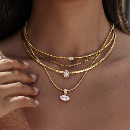 Brisa Zircon Pendant Necklace