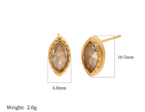 Marquise & Drop Zircon Studs