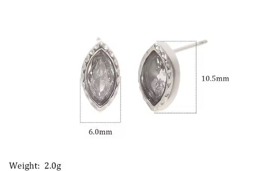 Marquise & Drop Zircon Studs